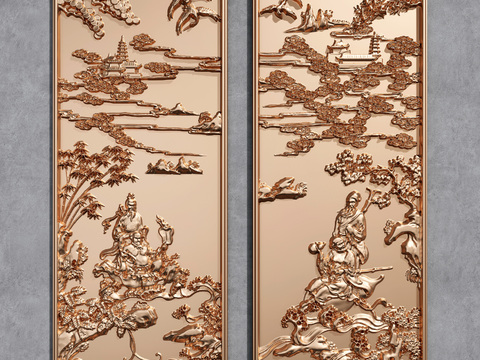 New Chinese Character Xiangyun Copper Relief