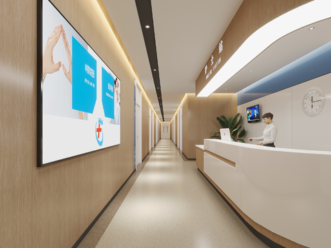 modern nurse station walkway