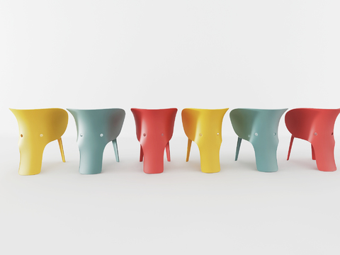 Modern color elephant creative stool combination