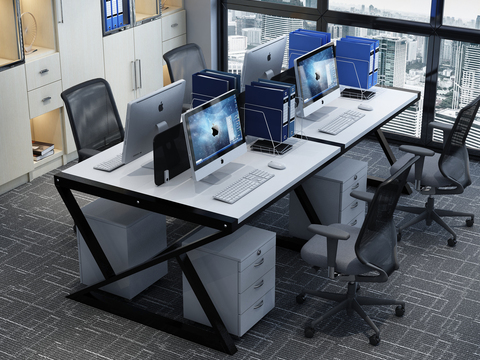 modern screen card office desk and chair