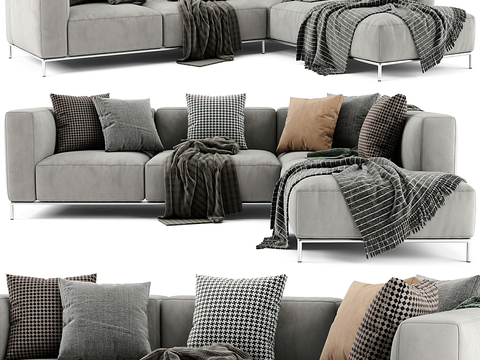 Cassina fabric corner sofa