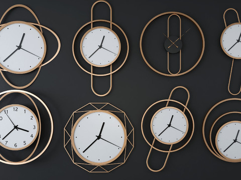 Modern metal clocks