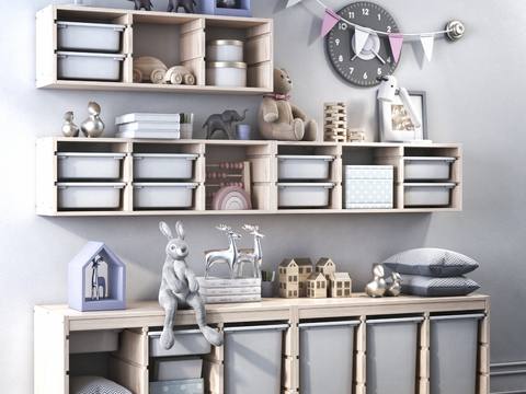 Nordic Children's Toy Storage Cabinet