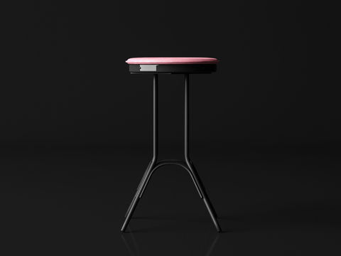 Modern Minimalist Iron Leather Round Stool Free