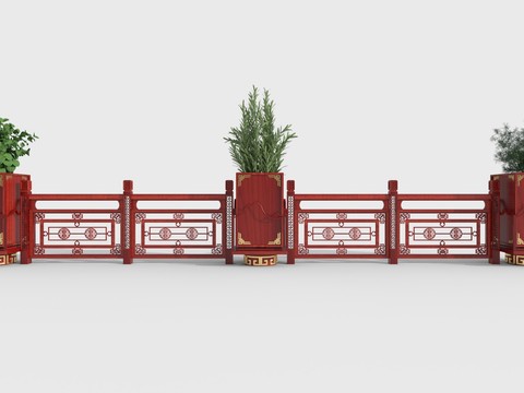 Chinese flower box guardrail free