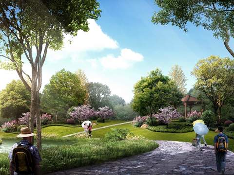 park landscape psd