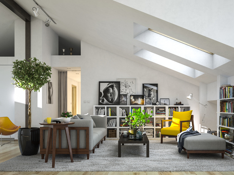 Nordic Loft Living Room