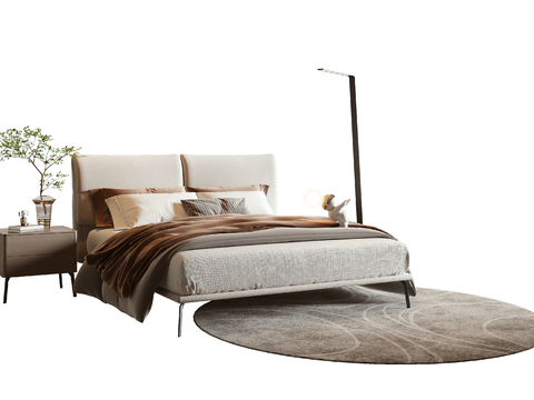 Calligaris modern fabric double bed