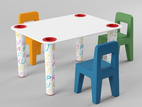 Modern children's table and chairs free