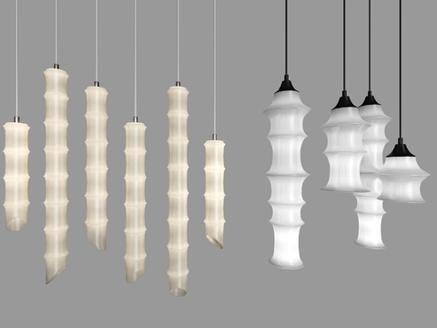 Modern bamboo chandelier