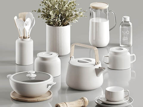 Nordic Teapot Pot and Spoon Kitchenware