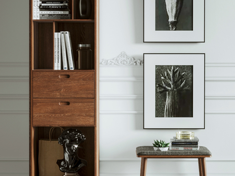 Nordic Log Decorative Cabinet Combination