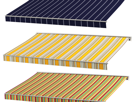 Striped awning canopy