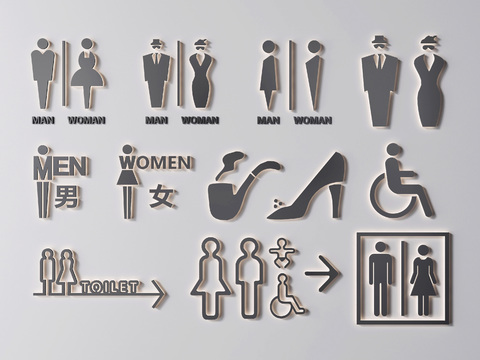 Modern Toilet Signs Signs