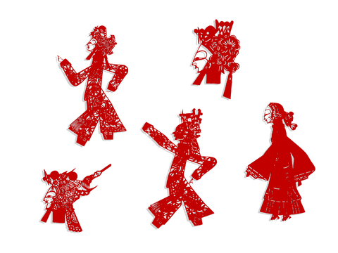 Chinese Shadow Play Paper-cut Wall Decoration