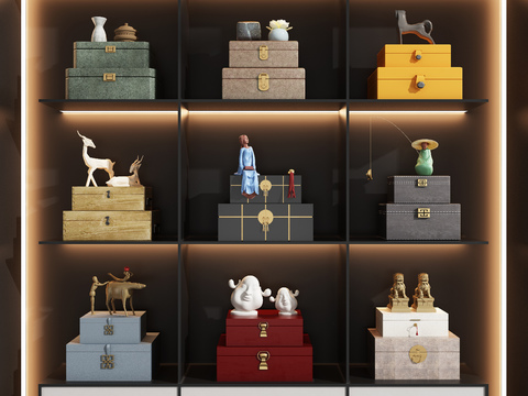 New Chinese Sculpture Box Ornaments