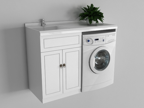 Modern one-piece basin washing machine free