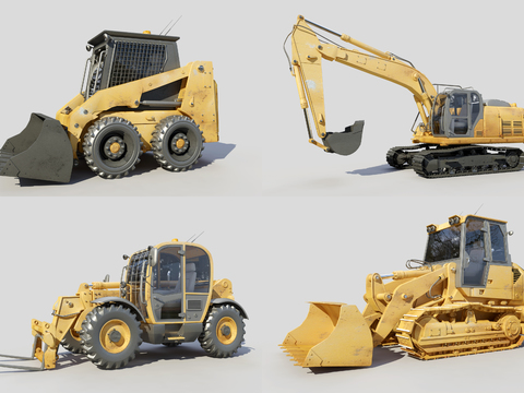 modern excavator bulldozer forklift heavy machinery