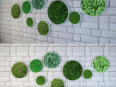 Modern Green Plant Wall Decoration