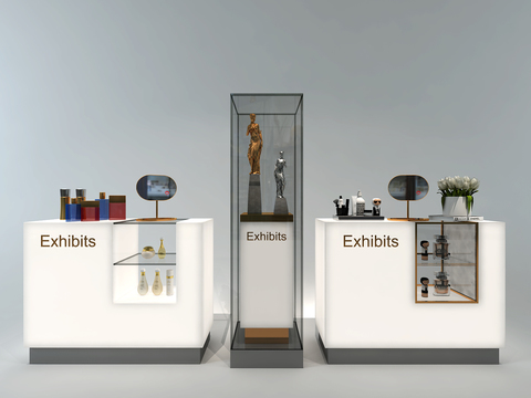 Modern cosmetic display cabinet combination