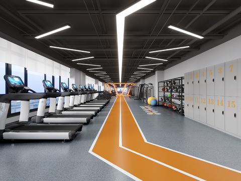 Industrial wind gym activity room