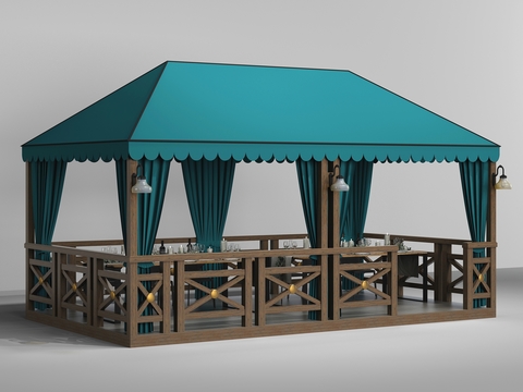 American Restaurant gazebo gazebo landscape sketch