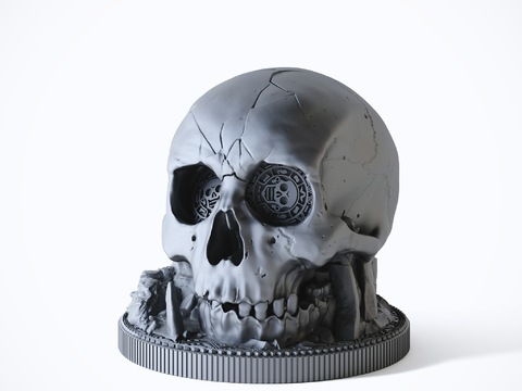 Modern Skull Sculpture