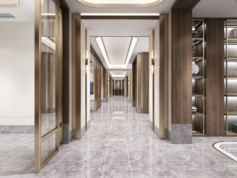 Modern Affordable Luxury Style Club Corridor Away