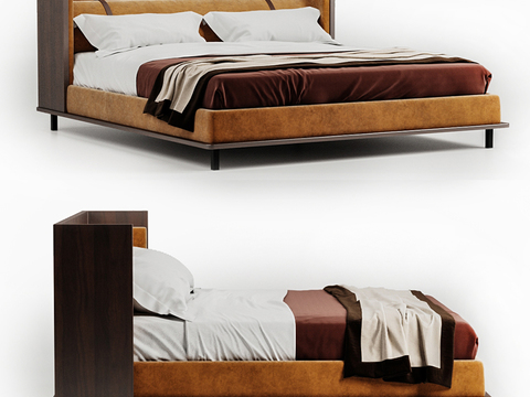 Molteni & C Modern Fabric Double Bed