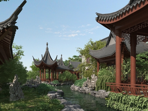 chinese garden landscape