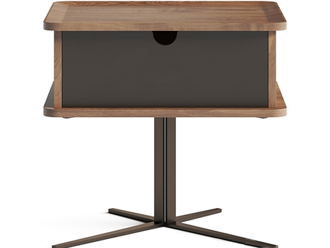 Bonaldo modern minimalist metal solid wood side table for free