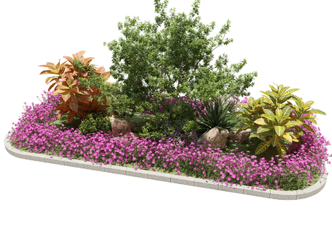 Plant pile flowerbed shrub flower pond