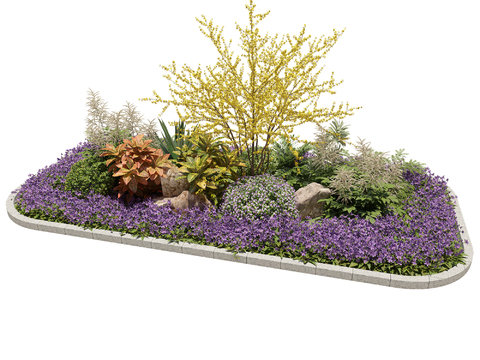 Plant pile flowerbed shrub flower pond