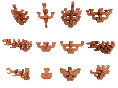 Mortise and tenon bucket arch building components