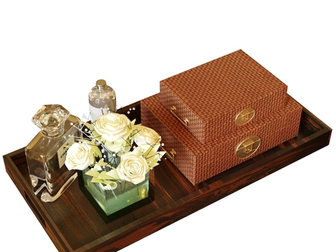 Tray perfume bottle jewelry box