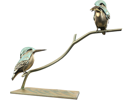 New Chinese Metal Bird Sculpture Ornaments