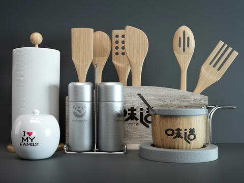 Modern log spatula seasoning bottle kitchenware