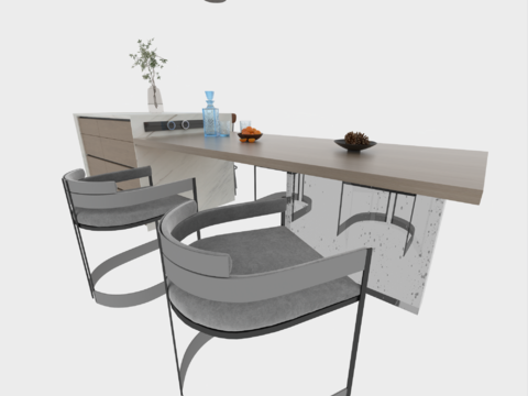 Modern Island Table and Chair Free