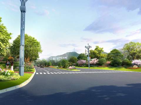 modern road bridge landscape psd