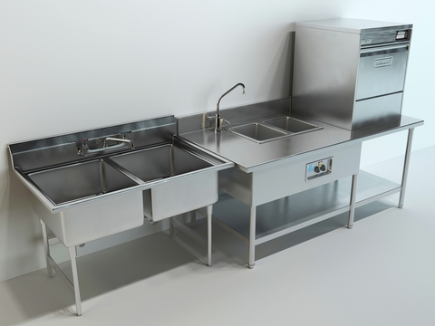 Modern dish washing basin freezer