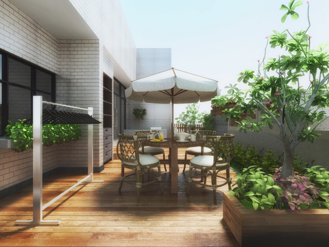 Modern Roof Balcony Garden