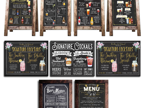 Modern Drink Blackboard Billboard