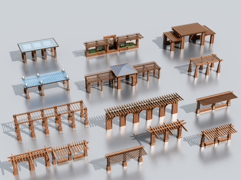 New Chinese-style Wooden Corridor Rack