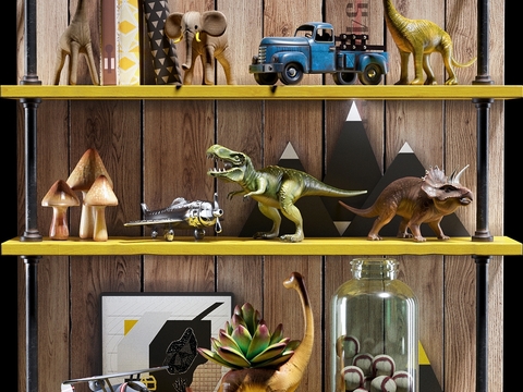 Nordic dinosaur books toy ornaments