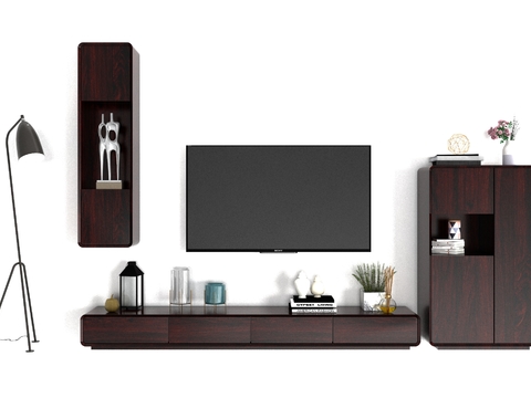 modern solid wood TV cabinet free