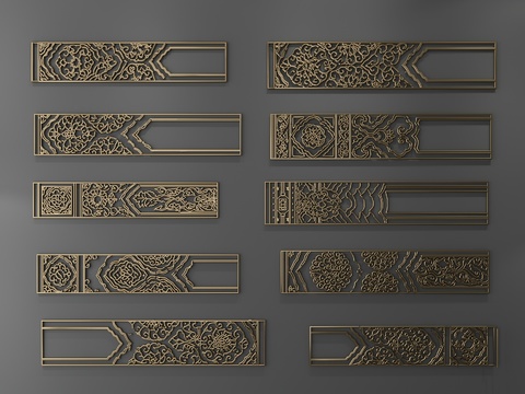 New Chinese Metal Carved Pattern Combination