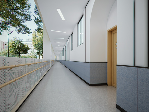 Modern School Corridor