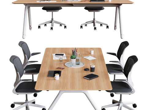 Modern small meeting table and chair