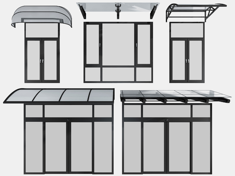 Modern glass windows and doors Awning Canopy