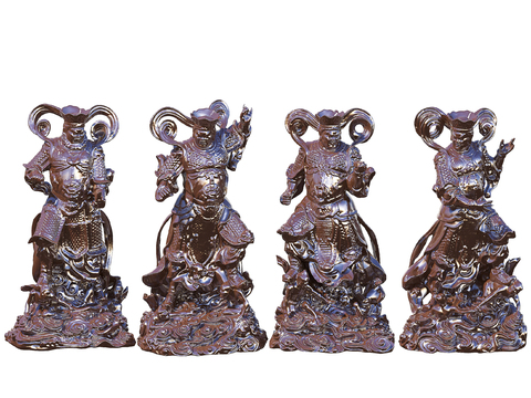 Chinese Sculpture of Four Heavenly Kings